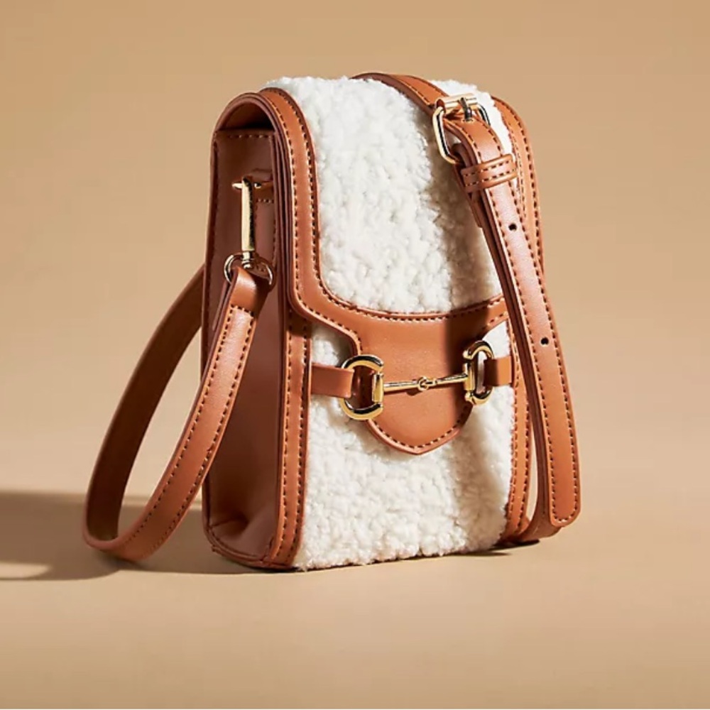 New Anthropologie, Sherpa, Crossbody bag